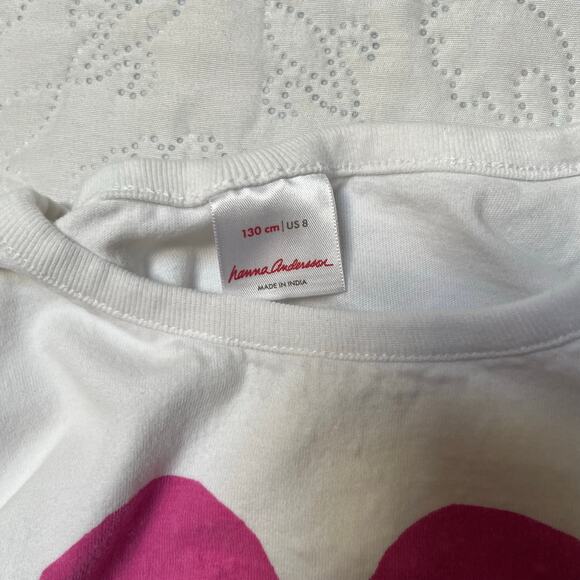 Hanna Andersson Floral Heart Art Tee Size 8 - Picture 10 of 10